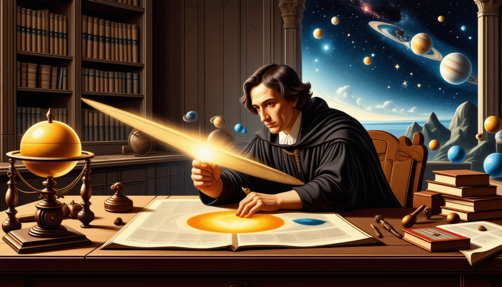 descubra como copérnico revolucionou a astronomia com a teoria do heliocentrismo, que posiciona o sol no centro do sistema solar.
